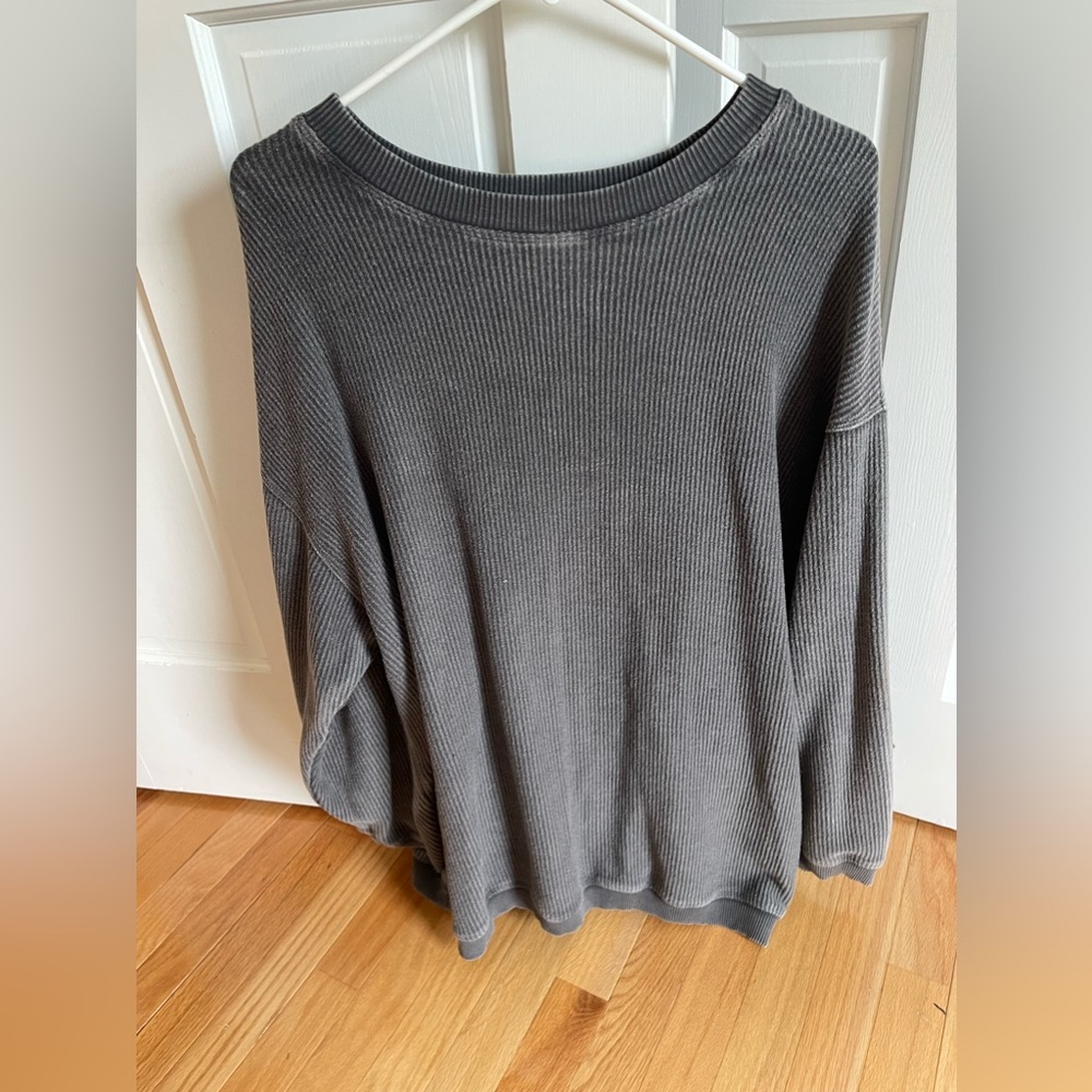 Aerie corded crewneck sweatshirt